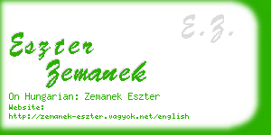 eszter zemanek business card